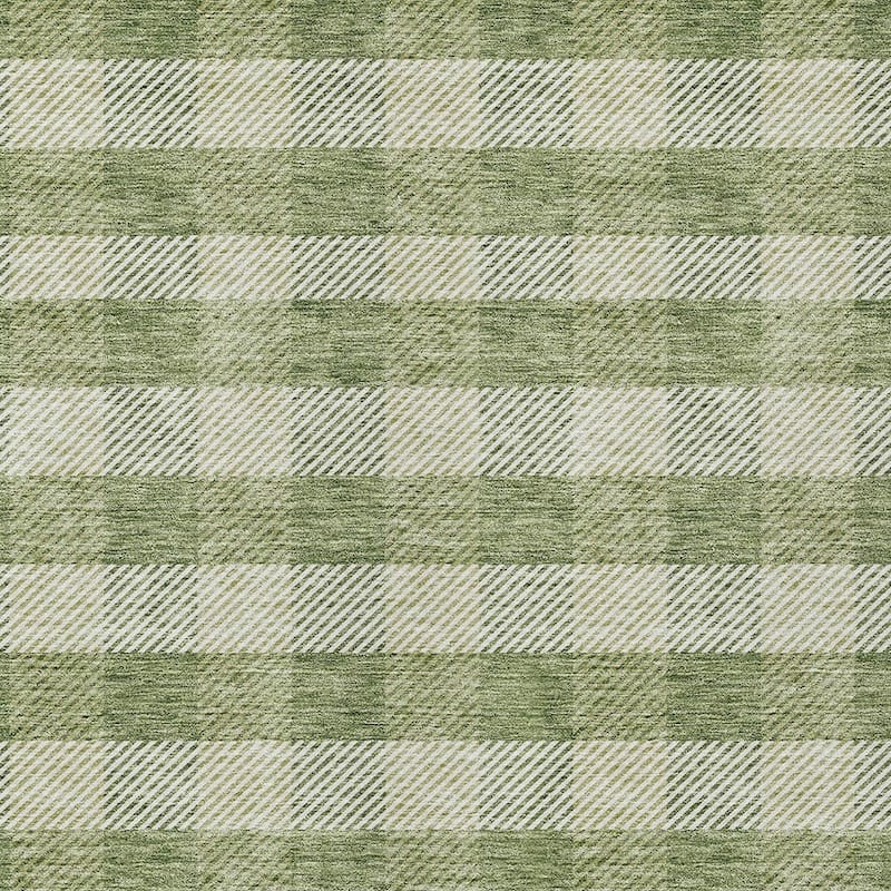 HomeRoots Plaid Transitional Rectangle Outdoor Rug