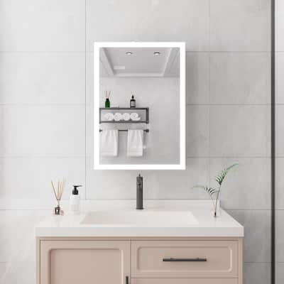 LED Medicine Cabinet with Mirror,Lighted Medicine Cabinet with Defogger, Dimmer,Surface Mount