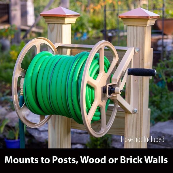 Wood Diy Hose Reel Stand Hose Stand Liberty Garden Outdoor Water