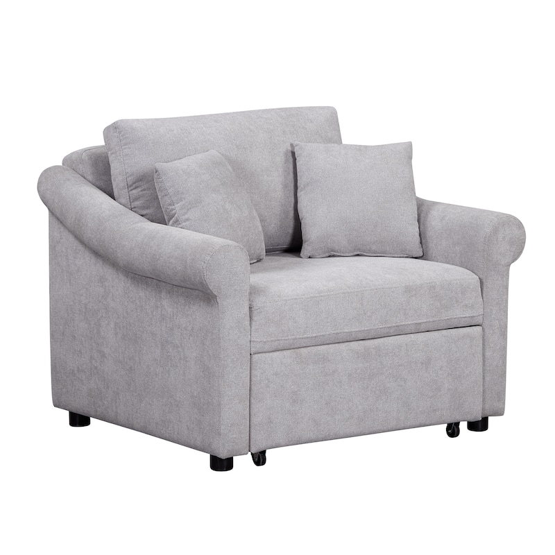 3 IN 1 Convertible Sleeper Lounger Chair with Adjustable Backrest