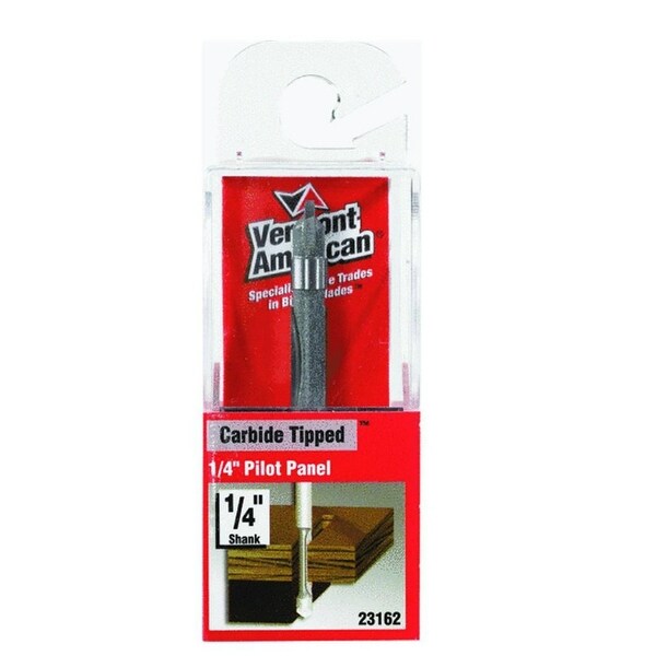 Vermont American 23162 Carbide Tipped Pilot Panel Router Bit, 1/4", 1/4 Shank