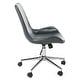 preview thumbnail 4 of 7, SAFAVIEH Fletcher Dark Grey/ Chrome Swivel Office Chair - 21.5" x 25.5" x 32.2"
