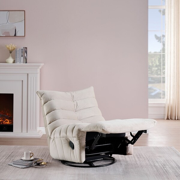 Modern Rotatable Velvet Lazy Recliner Chair Side Pocket On Sale Bed Bath Beyond 39658089
