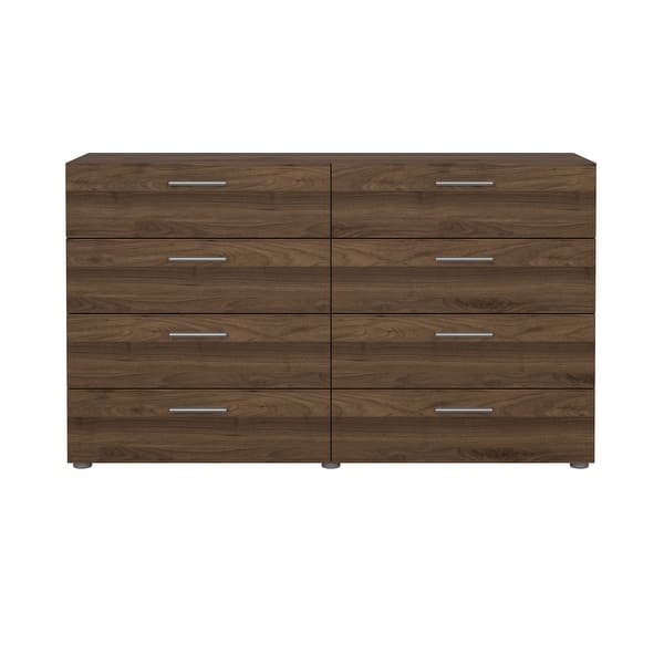 slide 2 of 17, Porch & Den Angus Space-saving 8-Drawer Double Dresser Walnut