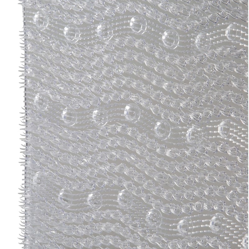 Bath Bliss Non-Slip Textured Grass PVC Bath Mat in Clear