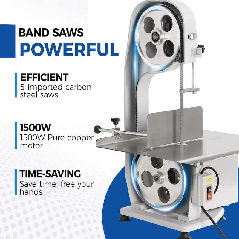 1500W Electric Meat Bandsaw - 33.46'' x 20.08''