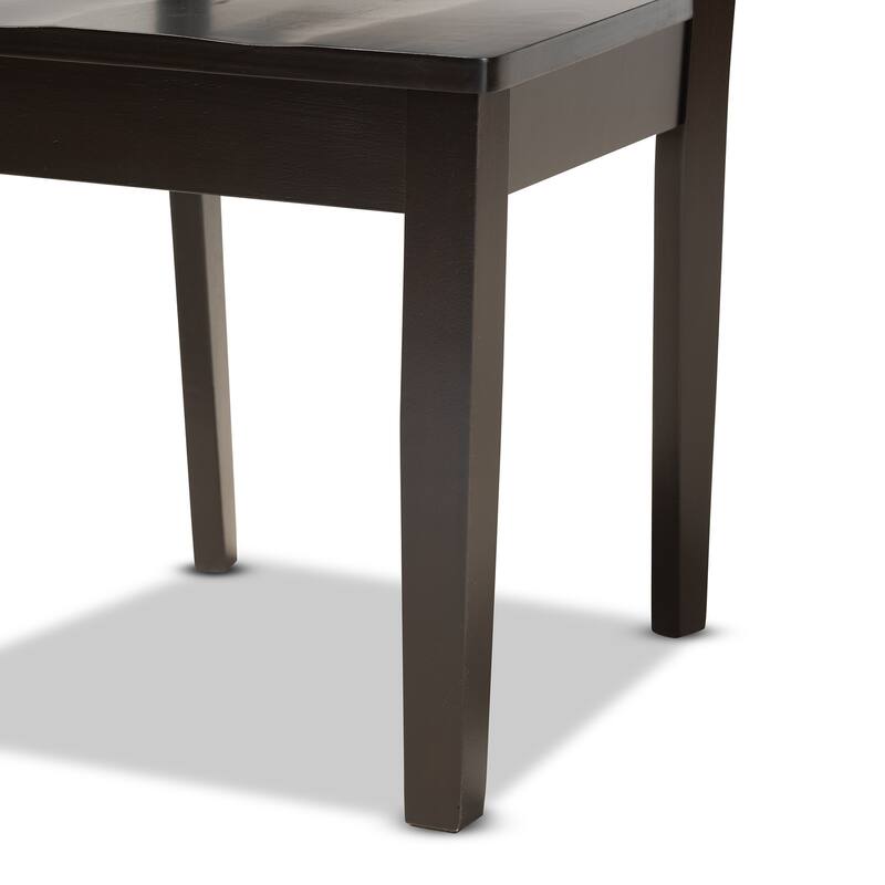 Modern Dark Brown Dining Chair Set - 2 Piece Wood Chairs, Transitional Design, Comfortable Seating - 37.4
