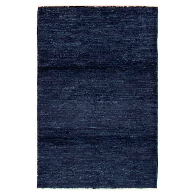 Pak Finest Gabbeh Navy Rug 3'10" x 5'11" - 3'10 x 5'11 - Dark Navy - 3'10 x 5'11