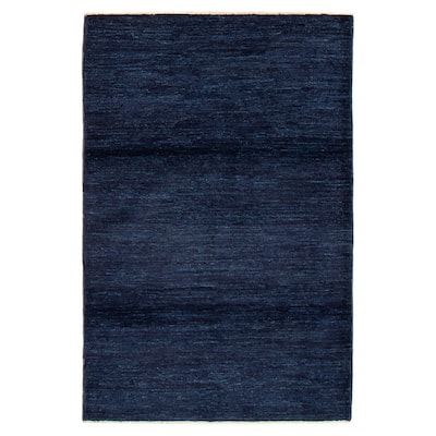 Pak Finest Gabbeh Navy Rug 3'10" x 5'11" - 3'10 x 5'11