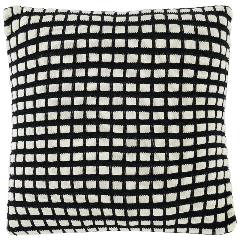 SAFAVIEH Home Shay 18-inch Black/Ivory Decorative Pillow