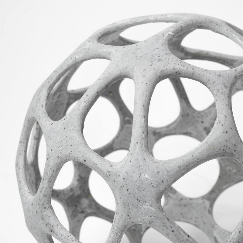 Spiro 6L x 6W Off-White Hollow Decorative Orb