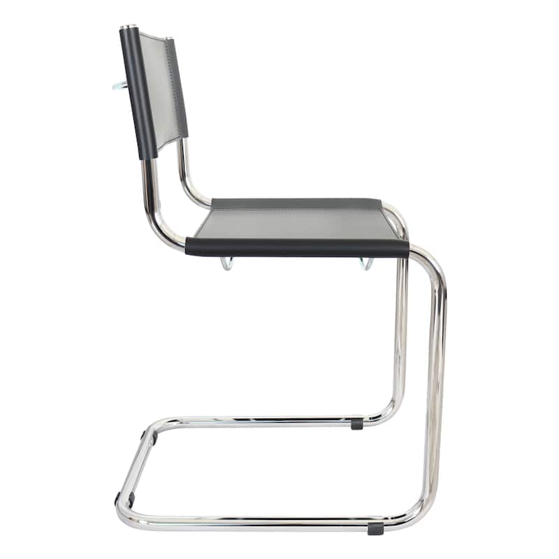 Breuer Chair Company Mart Stam Cantilever Side Chair w/ Chrome Frame (Various Bonded Leather Colors)