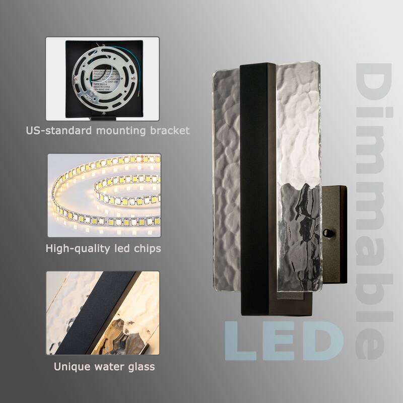 Modern Outdoor LED Wall Lights 2 Packs