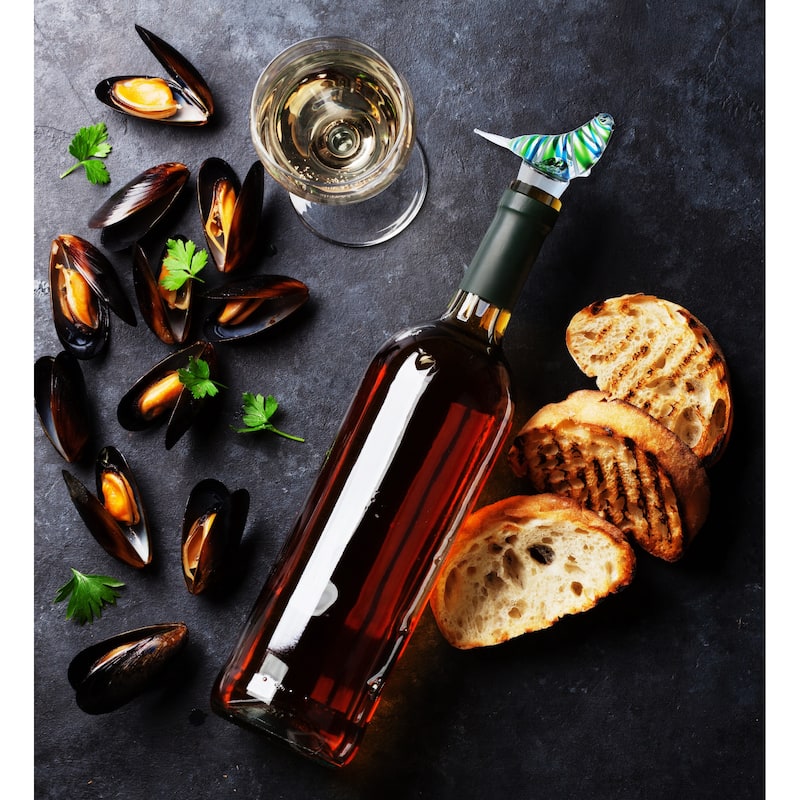 Cheers Seal Glass Wine Stopper - Elegant Vacuum Seal Reusable - 5 inches