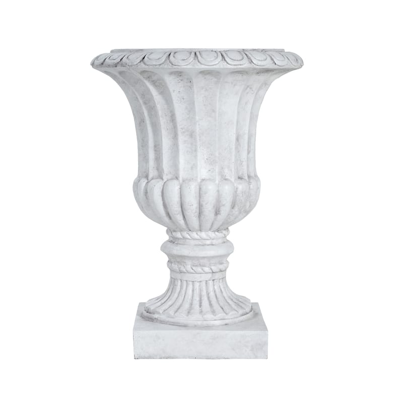 Christopher Knight Home - Valcour Handcrafted Resin Urn Planter with Classic Indoor Outdoor Versatility