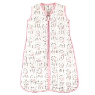 Hudson Baby Infant Girl Muslin Cotton Sleeveless Wearable Sleeping Bag, Sack, Blanket, Dream Catcher