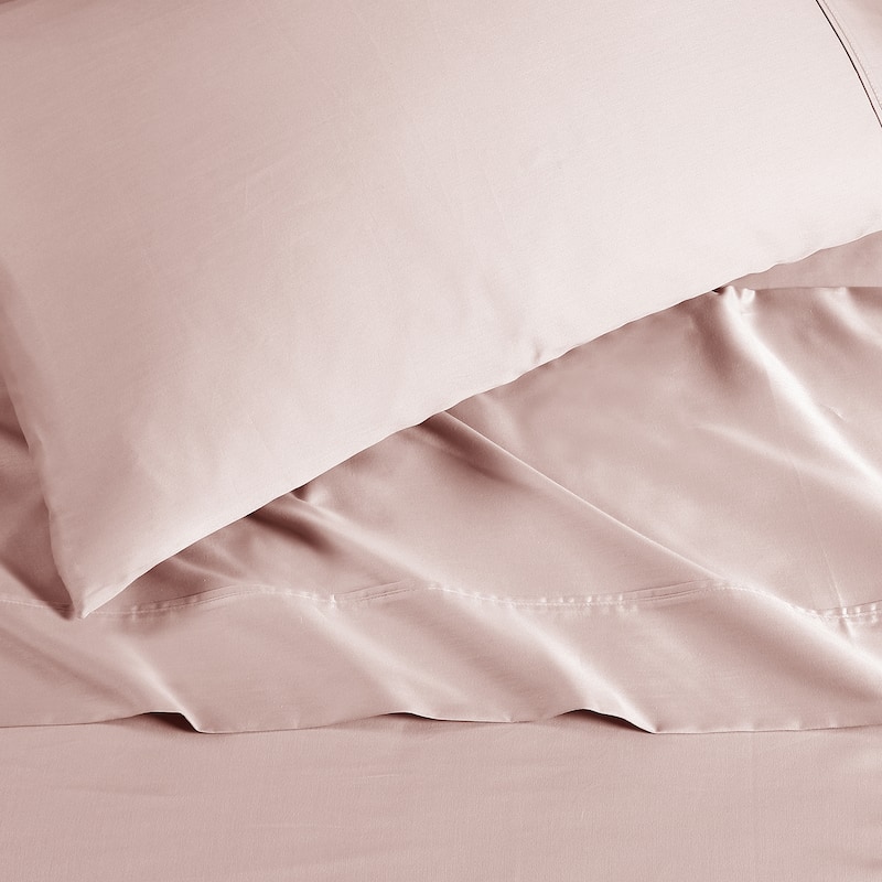 Anne Klein Antimicrobial 300 Thread Count 100% Cotton Sateen Sheet Set