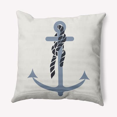 Anchor and Rope Nautical Decorative Indoor Pillow