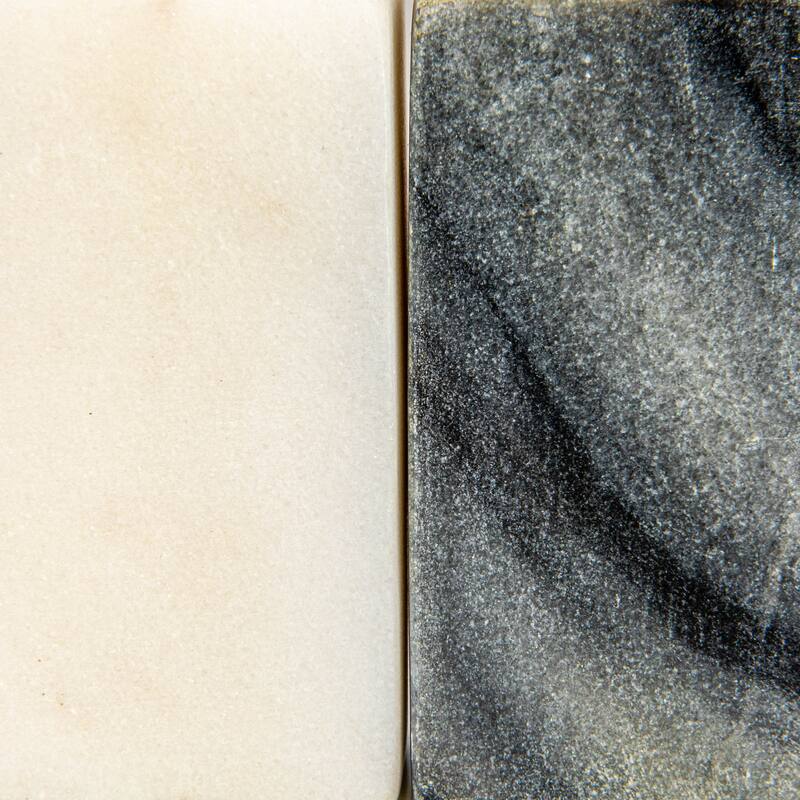 Heart-Shaped Marble Salt and Pepper Shakers - 2.5"L x 2.3"W x 3.0"H