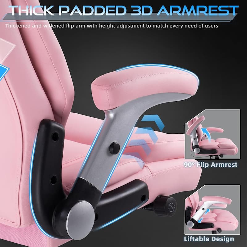 BOSSIN 600lbs Big and Tall Office Leather Chair with Flip up Armrest, Ergonomic Lumbar Support and Quiet Rubber Wheel