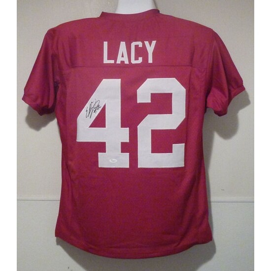 Eddie Lacy Autographed Alabama Crimson Tide Size XL Red Jersey