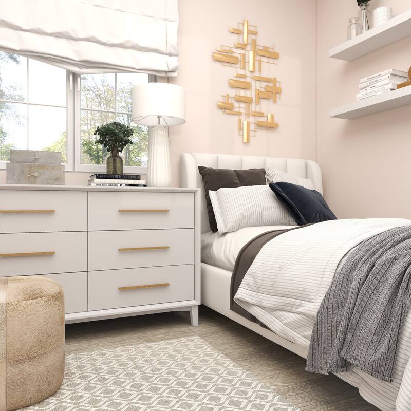 CosmoLiving by Cosmopolitan Gold Metal 3D Stripe Geometric Home Wall Decor