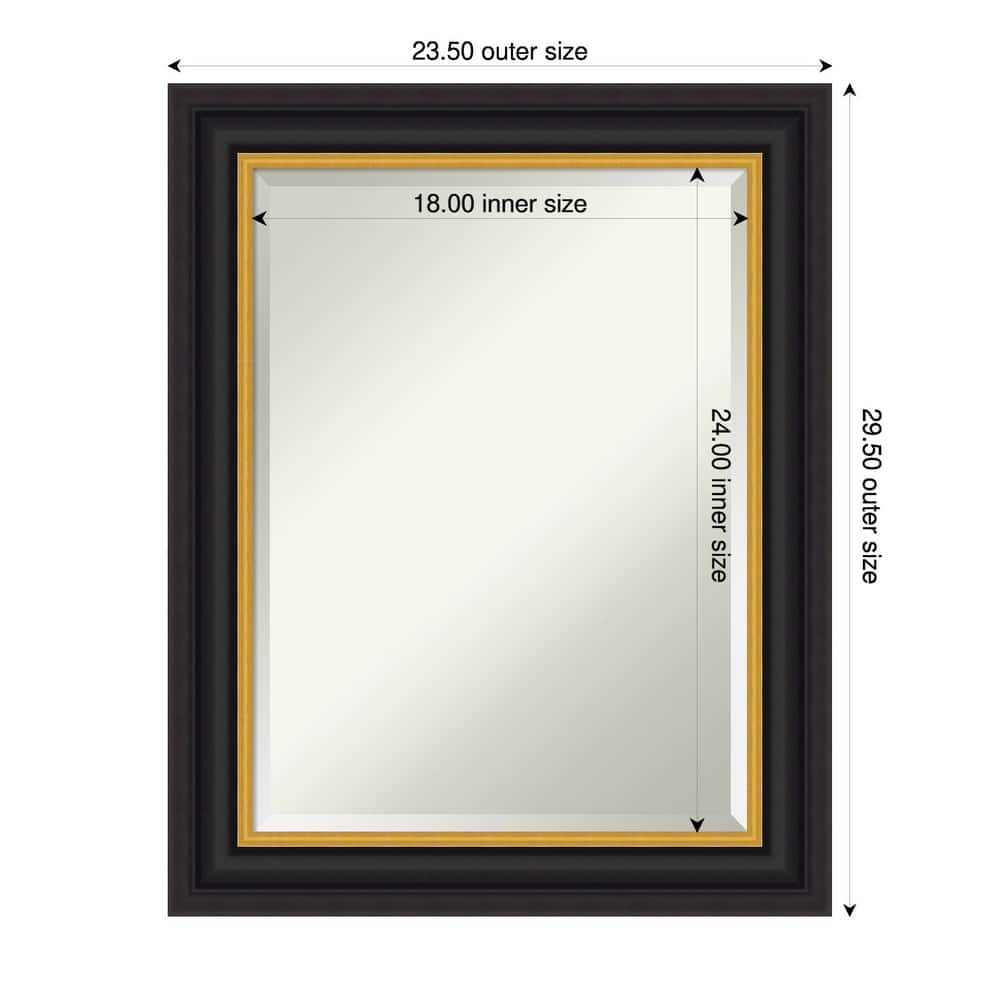 Sierra Beveled Wood Framed Bathroom Vanity Wall Mirror