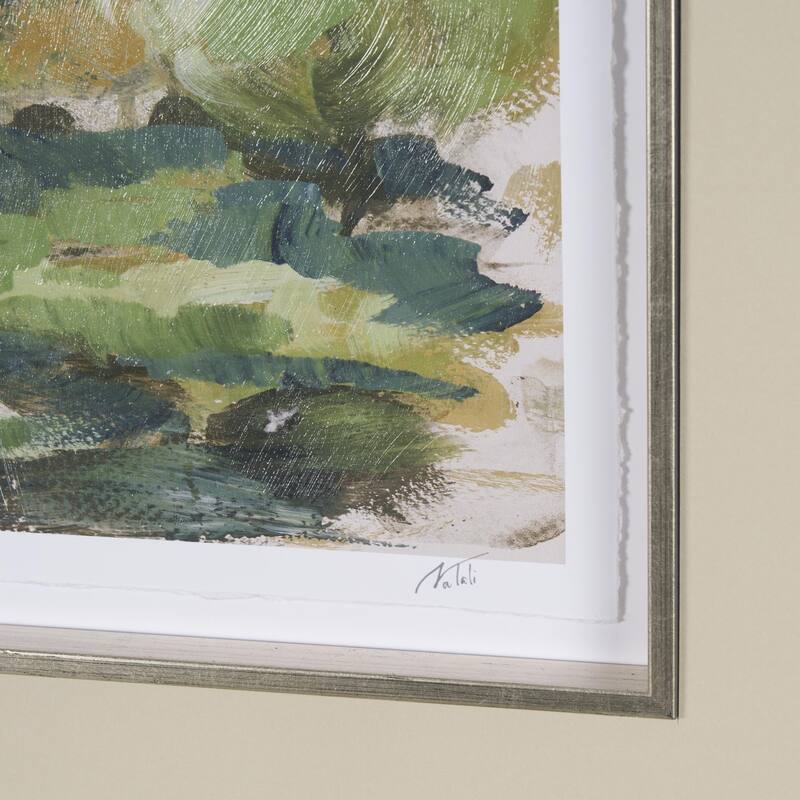 Vibrant View II by Mercana Studio a Hand Embelished Textured Framed Art Print Matted under Glass