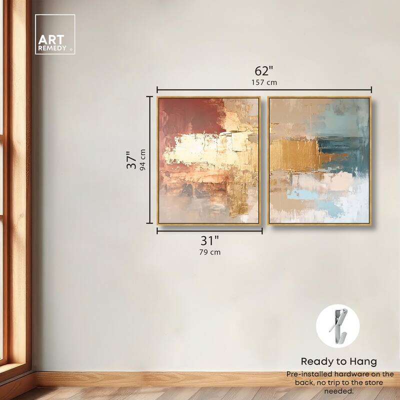 Earthy Glow V Canvas Set of 2 by Art Remedy