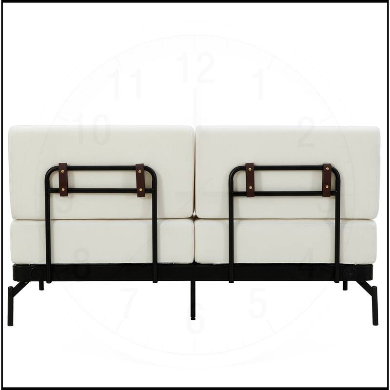 59" Loveseat Sofa with Flexible USB Ports