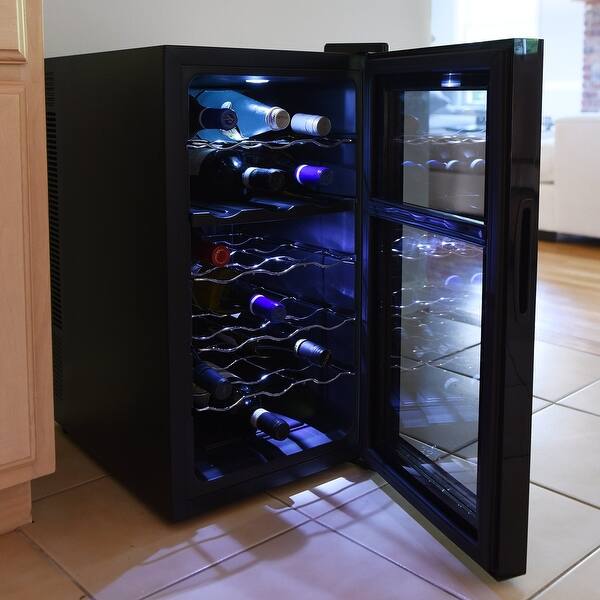 Shop Ivation 18 Bottle Dual Zone Thermoelectric Red White Wine Cooler Counter Top Wine Cellar With Digital Temperature Display Overstock 20345020