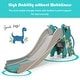 preview thumbnail 6 of 10, 4-in-1 Kids Climber Slide Play Set with Basketball Hoop-Green - 74" x 25.5" x 31.5" (L x W x H)