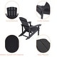 preview thumbnail 41 of 102, BONOSUKI Patio Adirondack Chair w/Cupholder,Weather Resistant-Set of 4