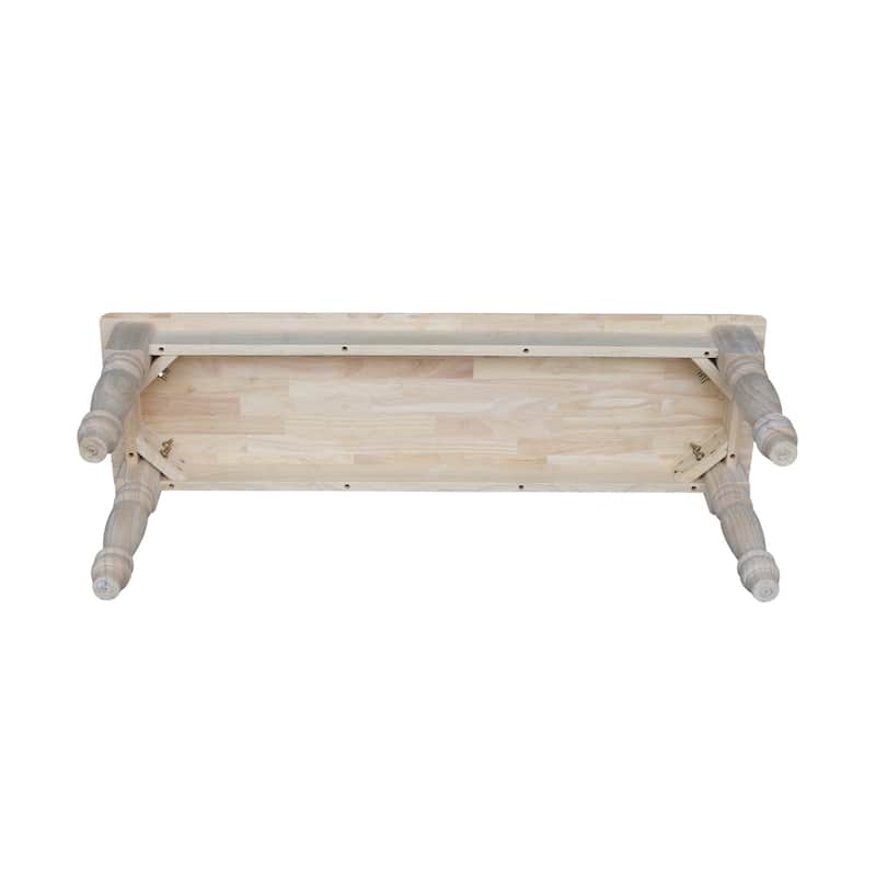 The Gray Barn Hester Gulch Unfinished Farmhouse Dining Bench, Solid Wood
