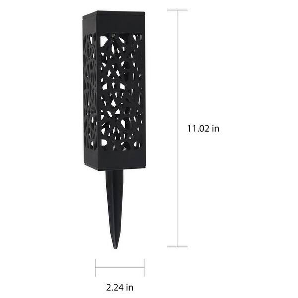 Black Outdoor LED 3000K Pathway Lights (Set of 8) - 11.02/2.24