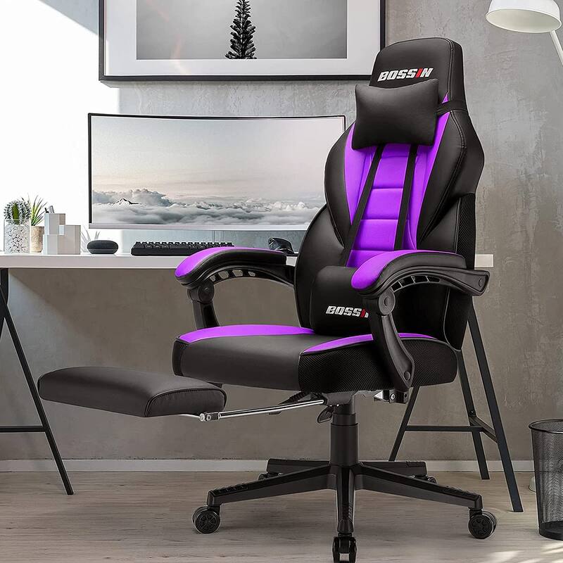 BOSSIN Racing Style Gaming Chair,400 lbs Big and Tall gamer chair High Back Computer Chair