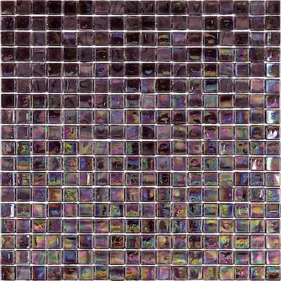 Apollo tile 12" x 12" Skosh Glossy Wine Red Glass Tile (18.69 sq ft/case) - 20 Pack