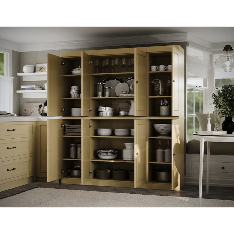 Palace Imports 100% Solid Wood 65" Kitchen China Pantry Cabinet - 65" x 71.5"