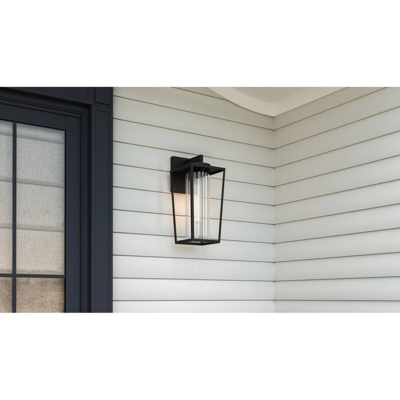Jett 1-Light Matte Black Outdoor Wall Lantern