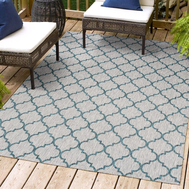 JONATHAN Y Isla Ogee Trellis Indoor/Outdoor Area Rug