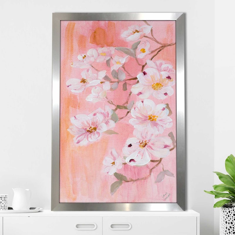 "Simply Dogwood II (Vertical)" Print on Acrylic
