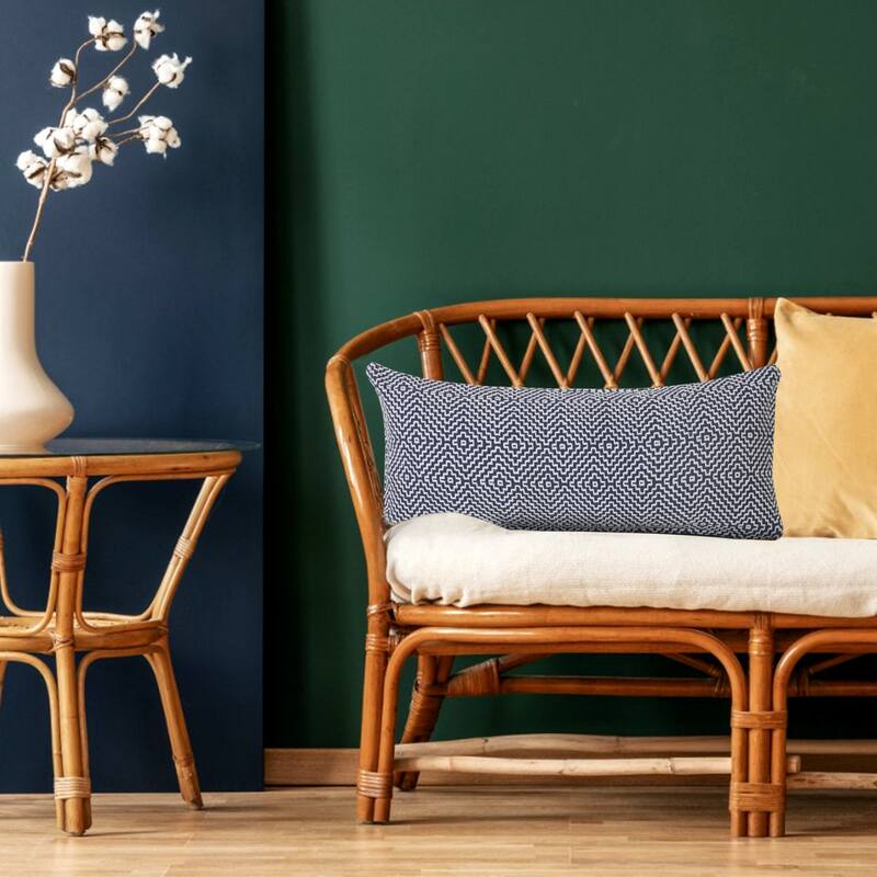 Sevita Diamond Delight Woven Geometric Throw Pillow