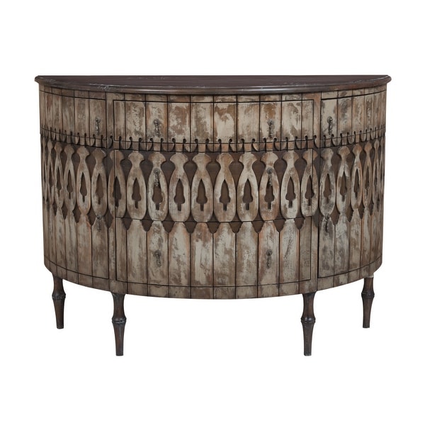 Elk Home 643505 Artifacts 55" Wide Hand Carved Mahogany Sideboard - Antique Taupe