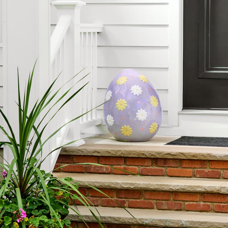 22.75" Resin Outdoor Easter Egg - Purple