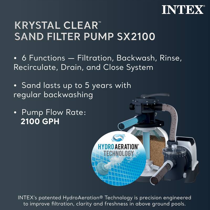 Intex Ultra XTR 18' x 52" Above Ground Outdoor Pool Set with Pump & Robot Vacuum
