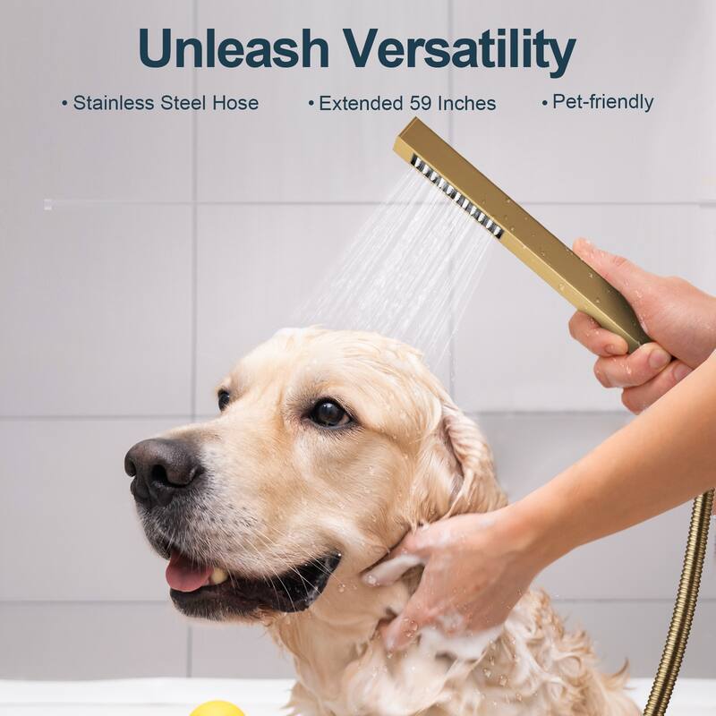 GRANDJOY 12" Ceiling-Mount Shower System Rainfall Shower Head with Anti-Scald Valve