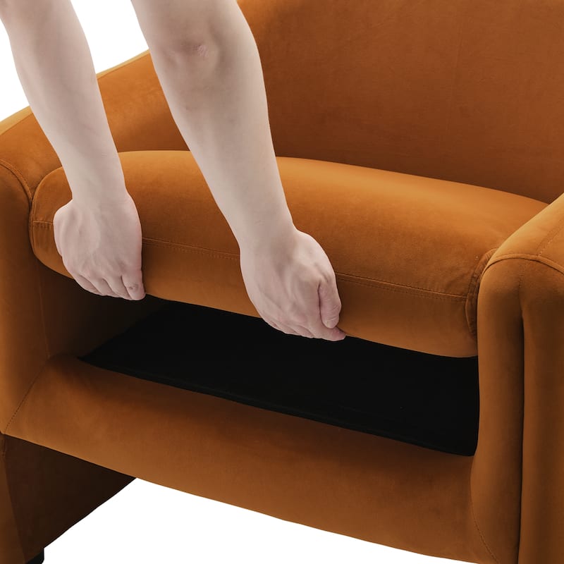 Modern Upholstered Barrel Accent Chair