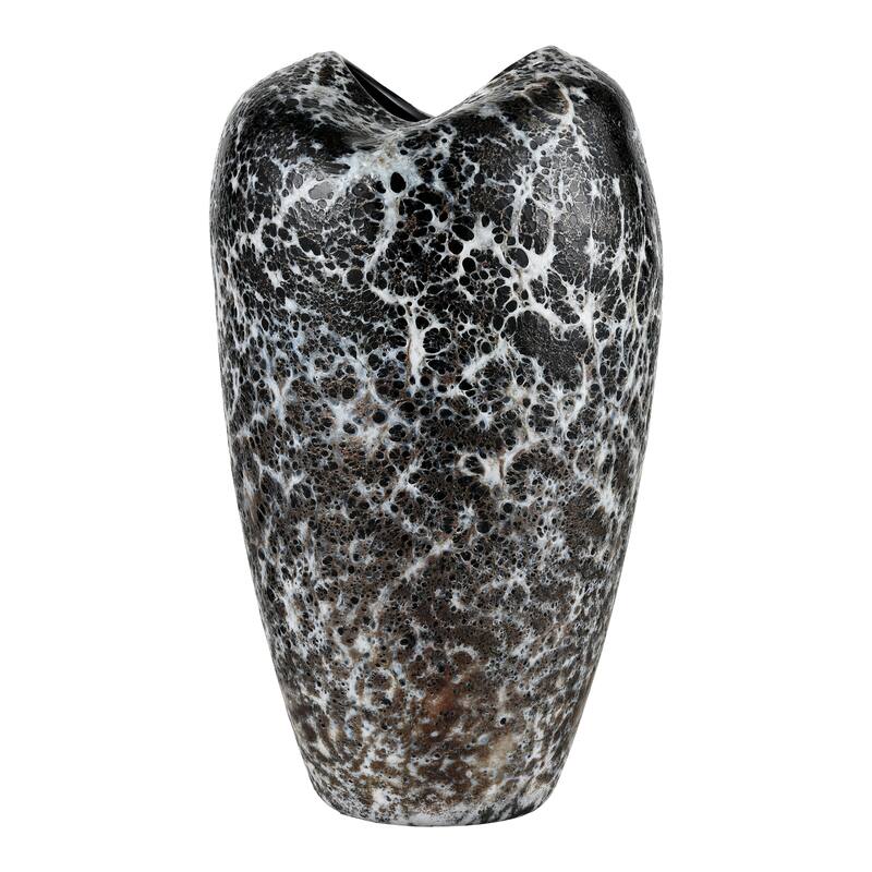Elk Home Pedraza Marbled Black Glass 8 Inch Wide Vase