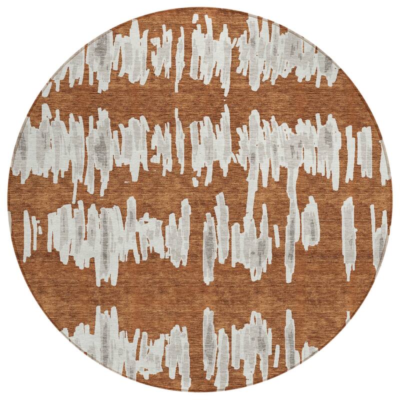 HomeRoots Striped Transitional Rectangle Outdoor Rug