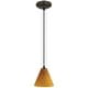 preview thumbnail 3 of 3, Access Lighting Martini - Glass Pendant - Cord - Oil Rubbed Bronze Finish - Amber Glass Shade